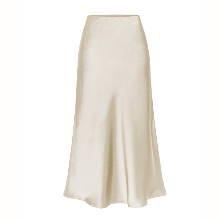 Yasmin | Elegant High Waist Side Slit Midi Skirt