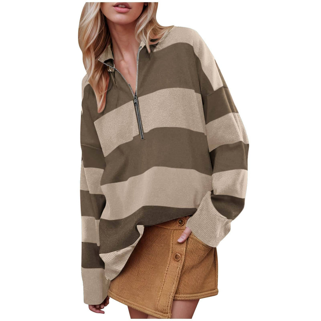 Danielle | Comfy Long Sleeve Pullover Sweater With Half Zip