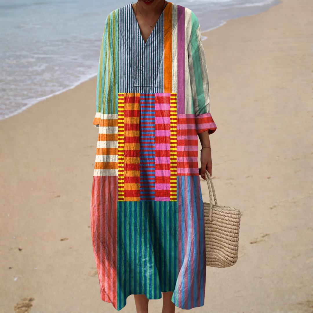 Flattering Printed Spring Dress