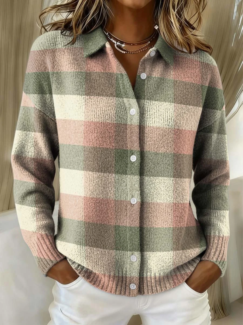 Grace | Pastel check cardigan