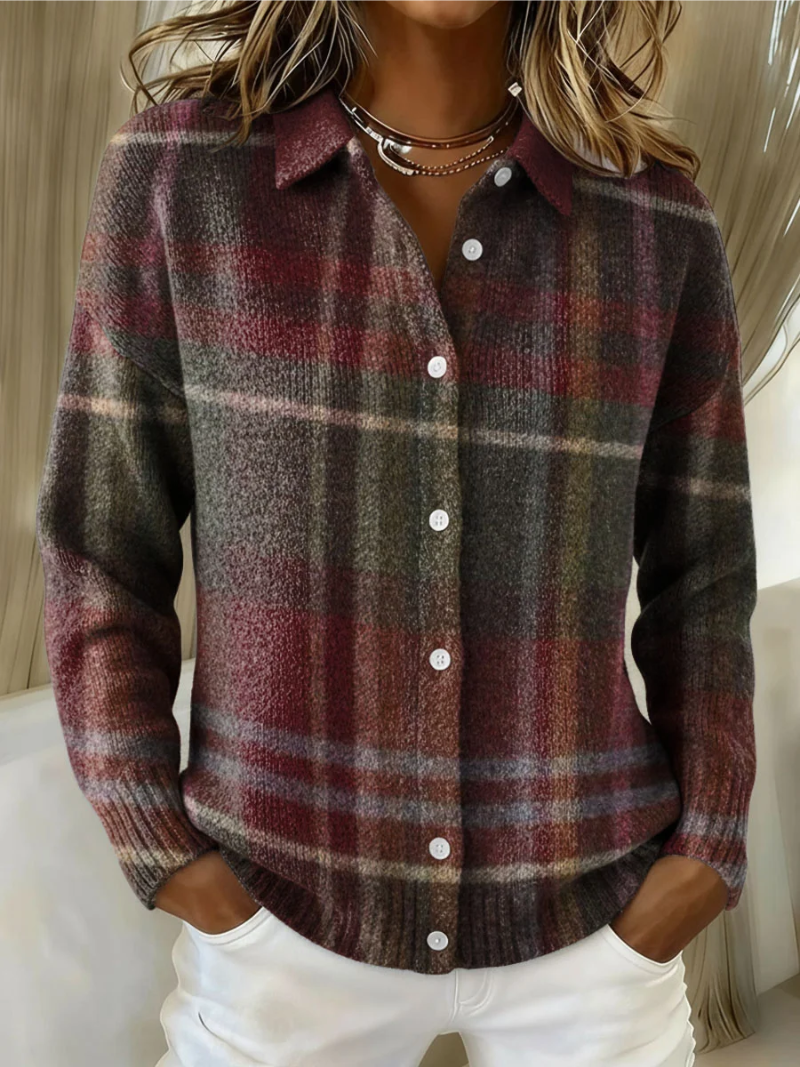Eleanor | Classic checked cardigan