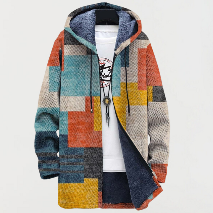 Alice – jacket with geometric colour areas
