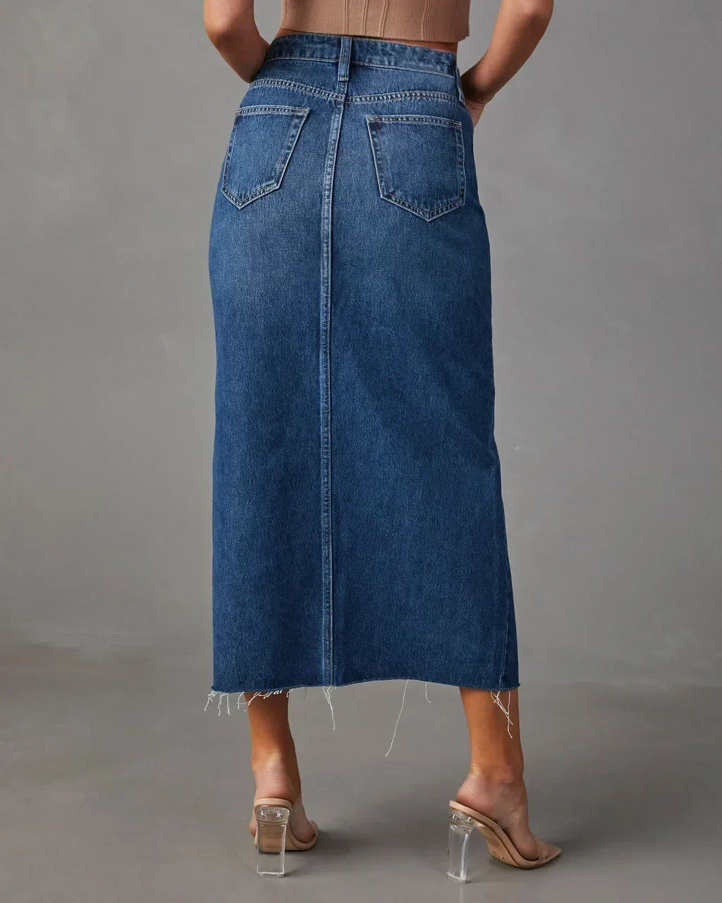 Kara | Classic High-Waist Denim Skirt