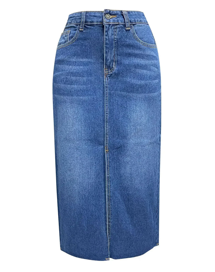Kara | Classic High-Waist Denim Skirt