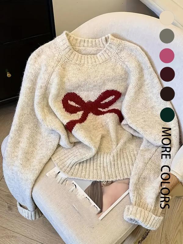 Gabrielle | Elegant Bow Knit Sweater for Autumn & Winter Fashion