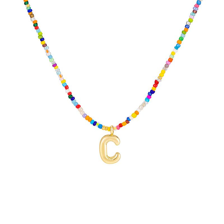 Naomi | Colourful Bubble Letter Necklace