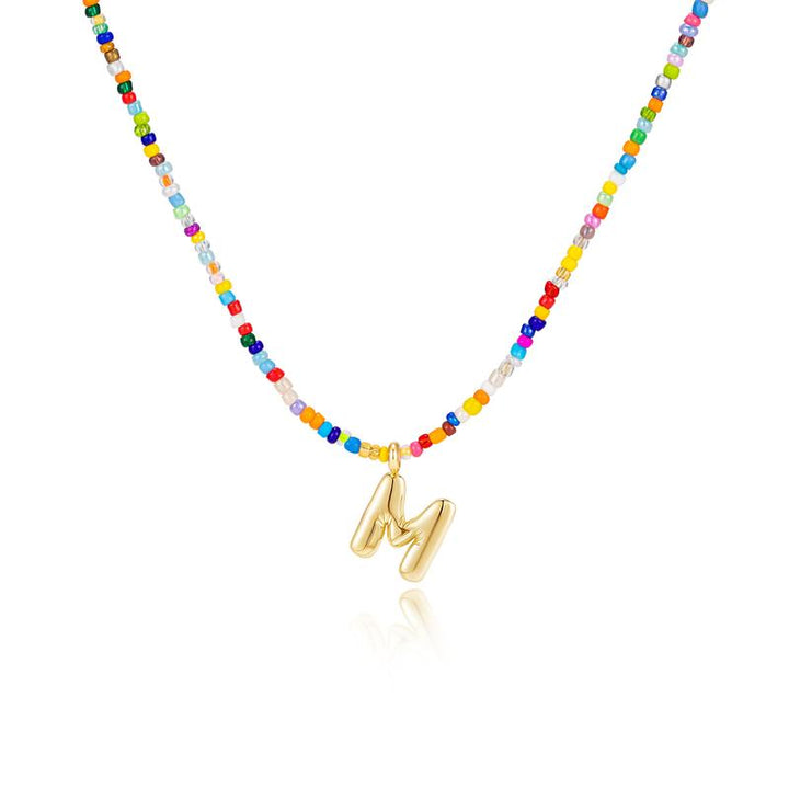 Naomi | Colourful Bubble Letter Necklace