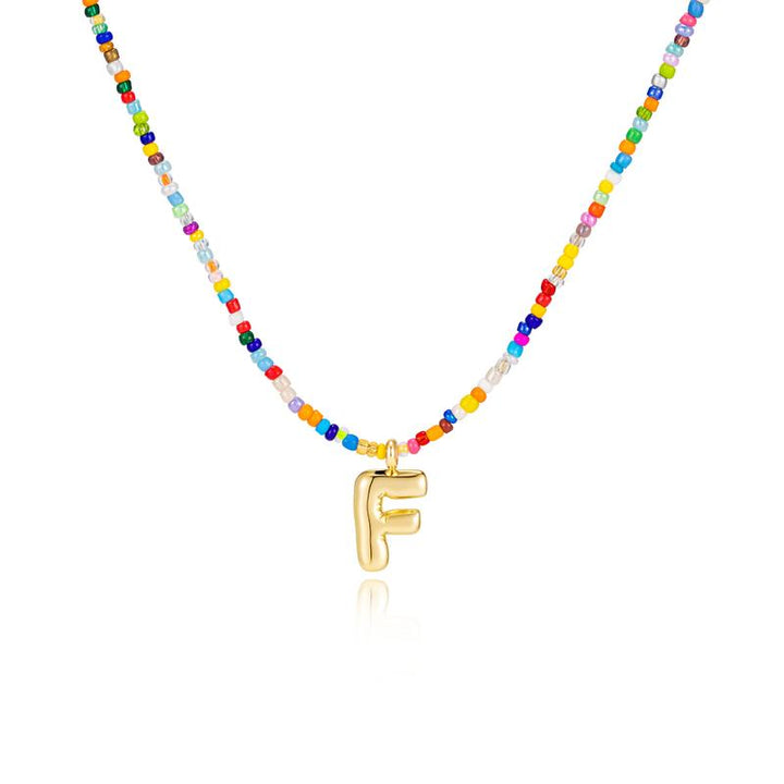 Naomi | Colourful Bubble Letter Necklace