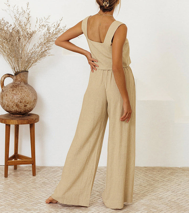 Matilda | Minimalist top and flared trousers set