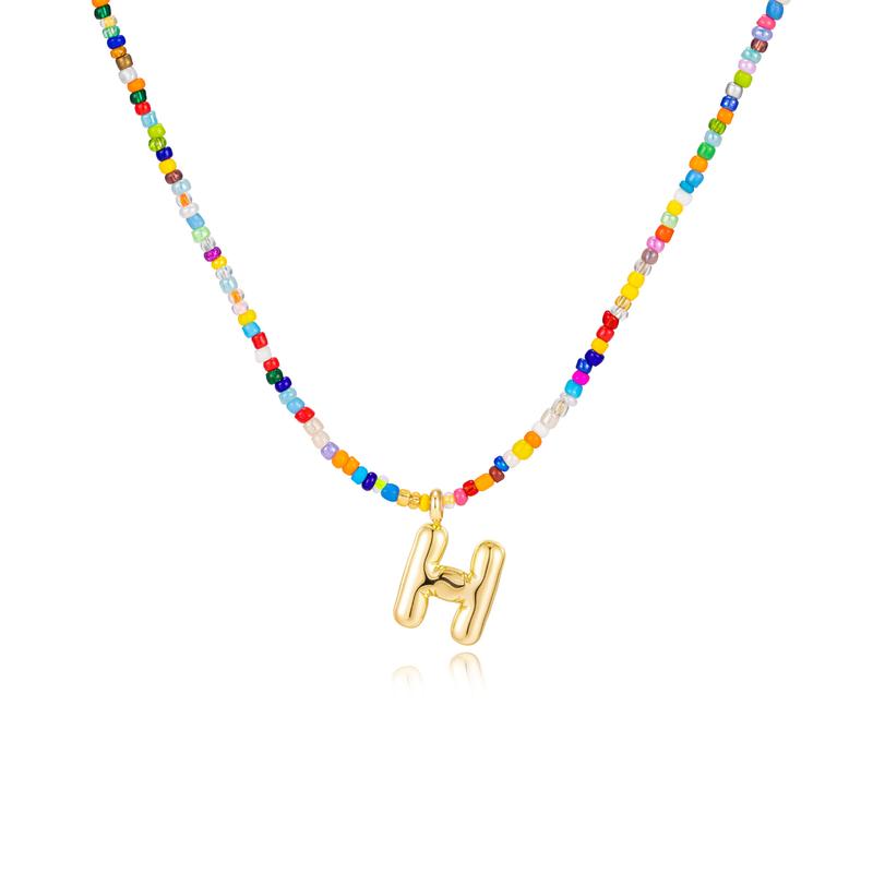 Naomi | Colourful Bubble Letter Necklace