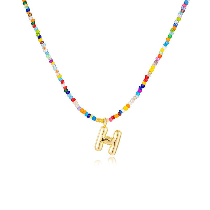 Naomi | Colourful Bubble Letter Necklace