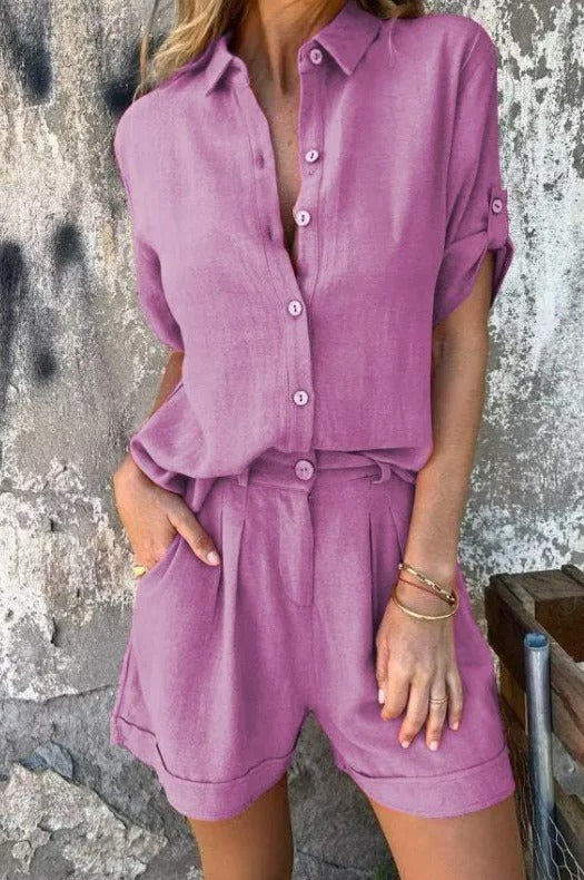 Magdalena | Airy buttoned set